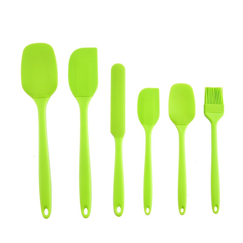 Silicone Spatula Set - Silicone Kitchenware 6-Piece Set, Cream Scraper,