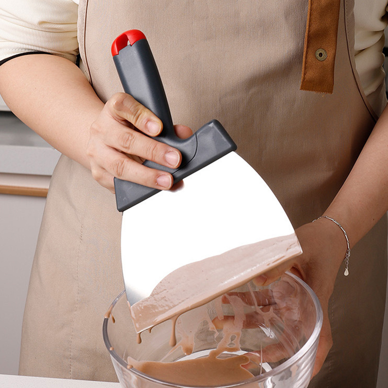 Kitchen Gadgets Must Have - Stainless Steel Dough Scraper Coating Spatula