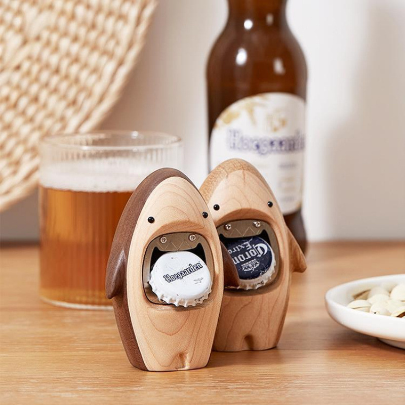Creative Wooden Shark Bottle O - Kitchen Gadgets For Men review and price