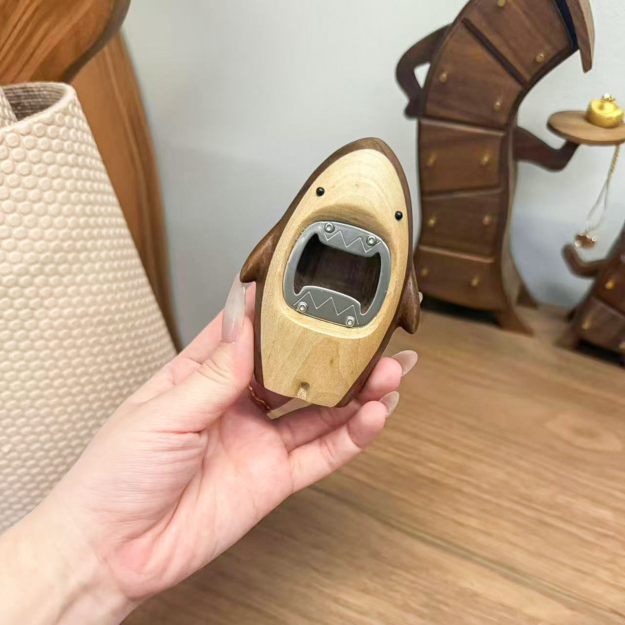 Creative Wooden Shark Bottle O - Kitchen Gadgets For Men review and price