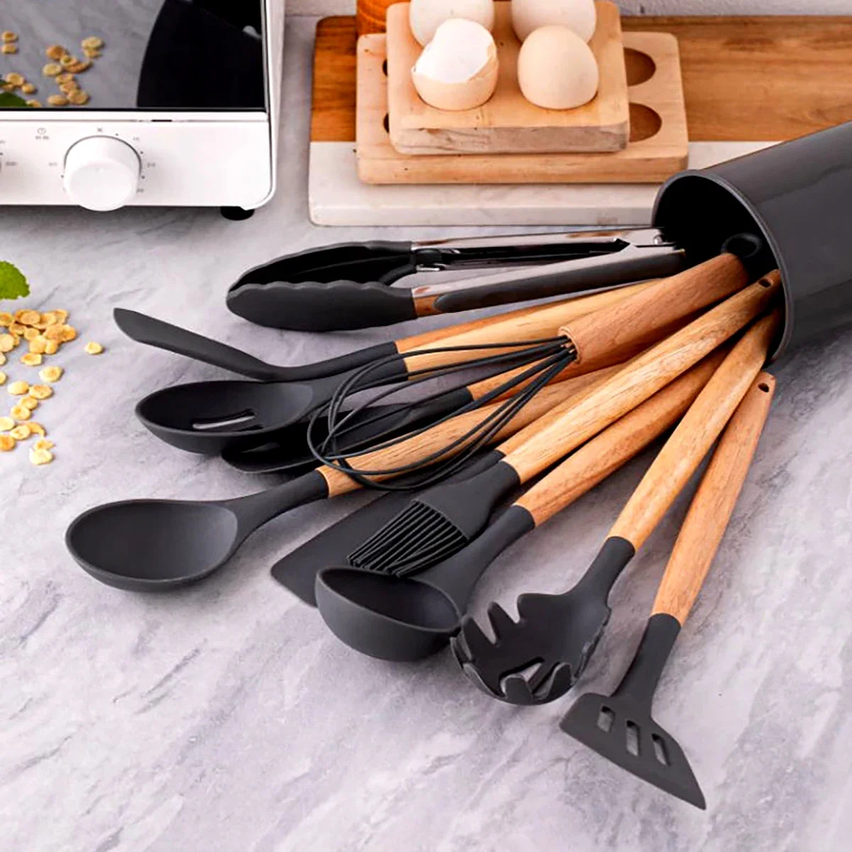 12Pcs Silicone Utensils Set No - Silicone Spatula Set review and price