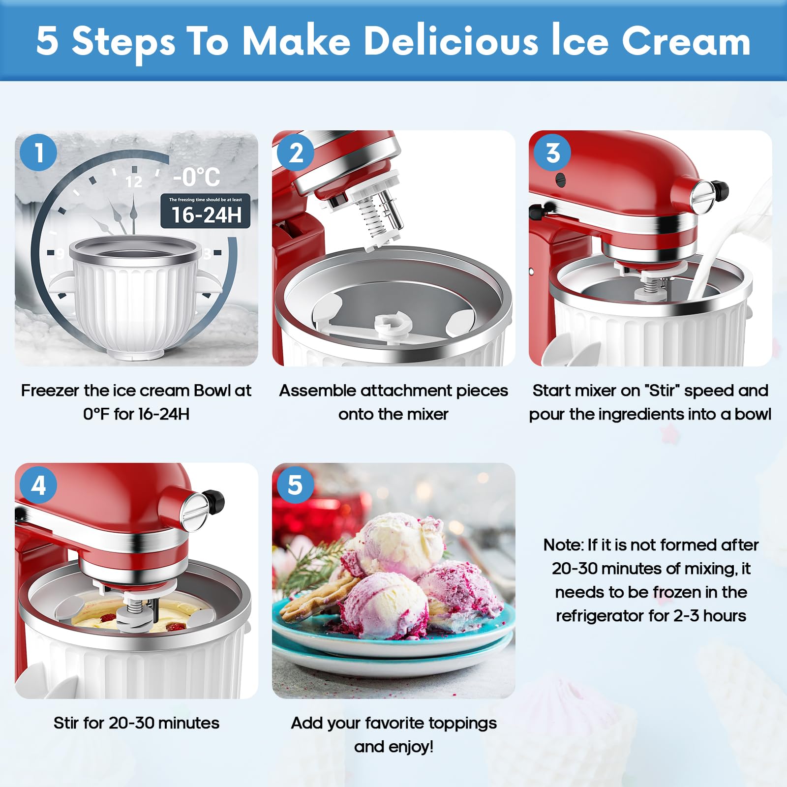 2 Quart Ice Cream Maker Attach - Kitchen Gadgets Mixer review and price