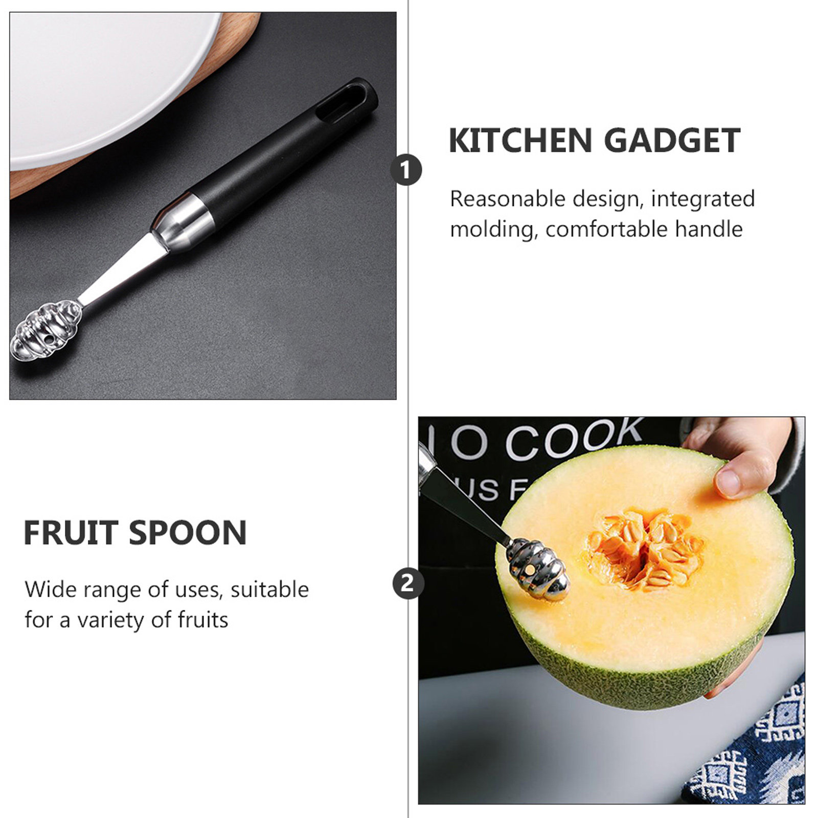 1Pcs Stainless Steel Fruit Sco - Kitchen Gadgets & Toys review and price